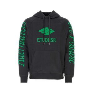 ETUDES Logo Graphic Cotton Hoodie Men BLACK Sweaters & Cardigans